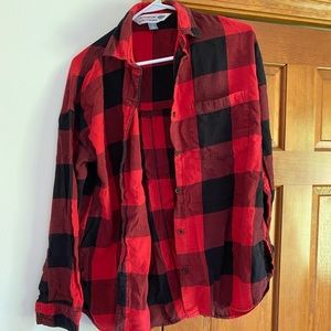 Plaid long sleeve flannel